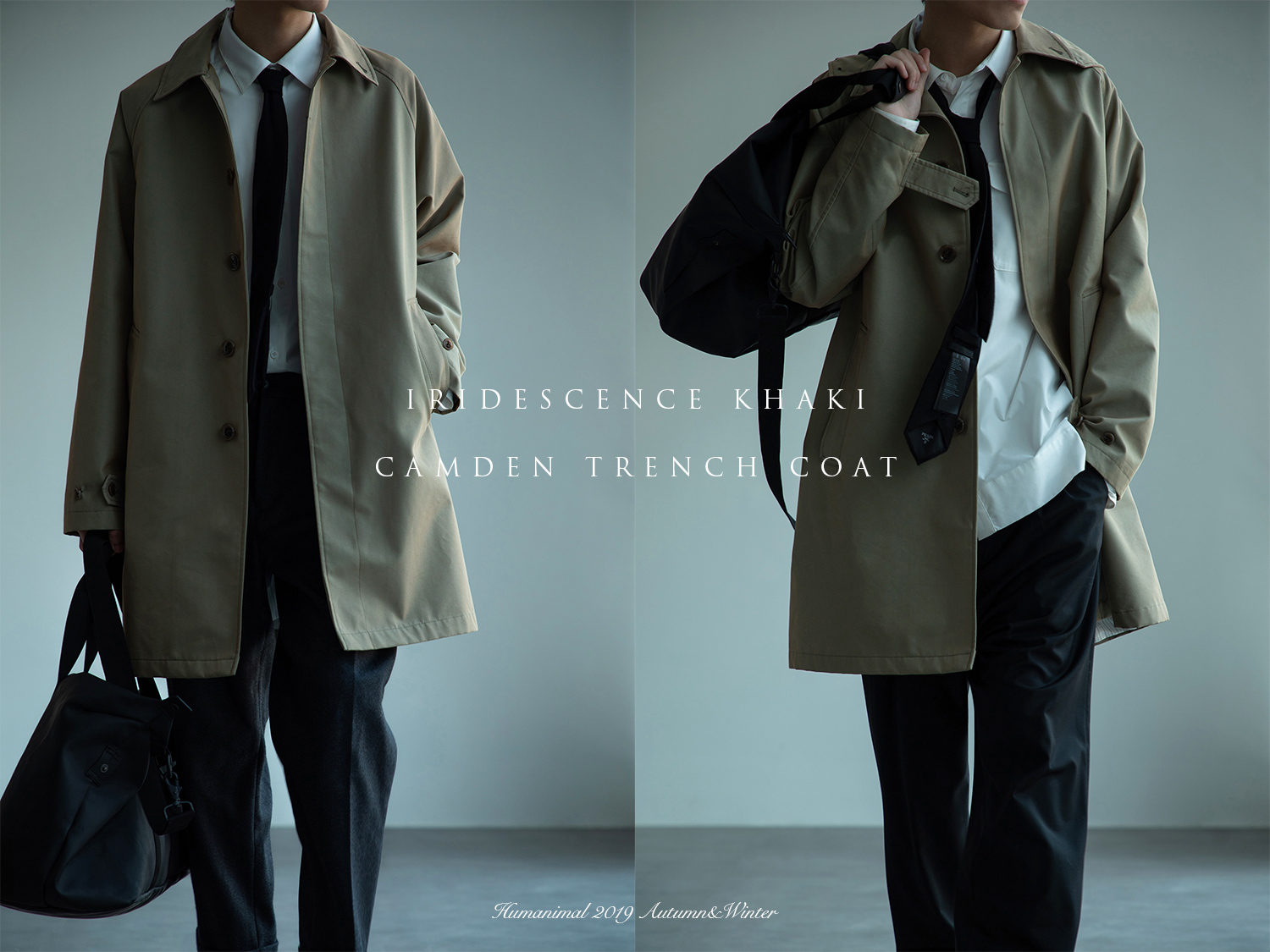 19AW 面料卡登姆玉虫卡其风衣大衣 Gabardine HUMANIMAL 日本制 19AW 面料卡登姆玉虫卡其风衣大衣 Gabardine HUMANIMAL 日本制