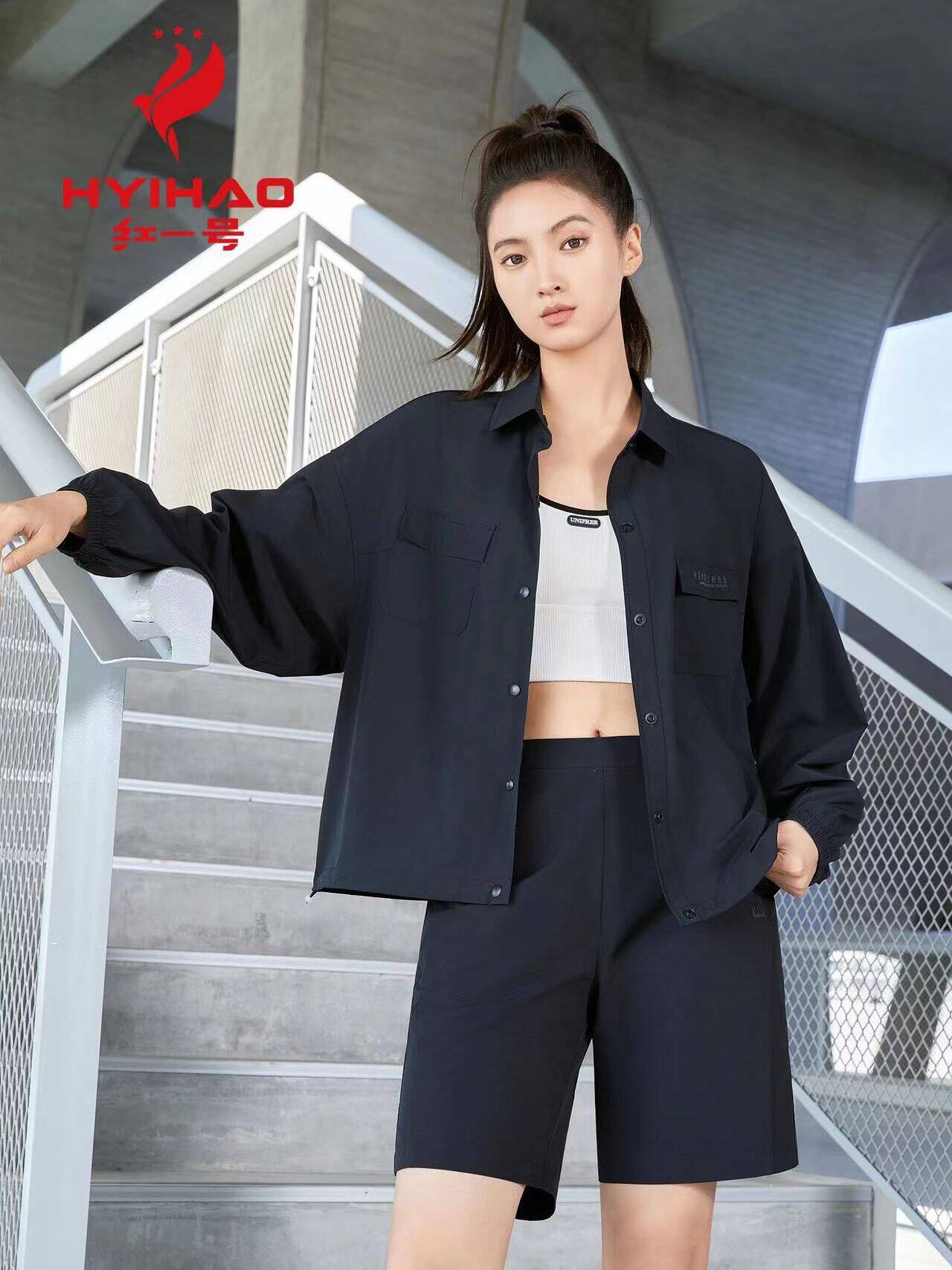 红一号爆冰衬衫外套2024春夏新款薄款女小个子凉感速干上衣H68003