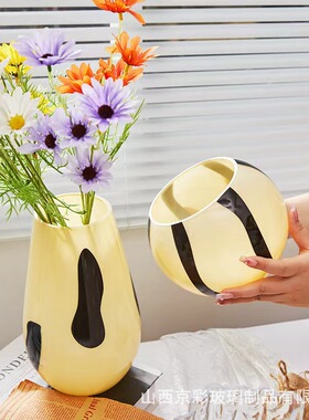 中古玻璃花瓶插花干花水养鲜花客厅餐桌玄关家居装饰玻璃花瓶摆件