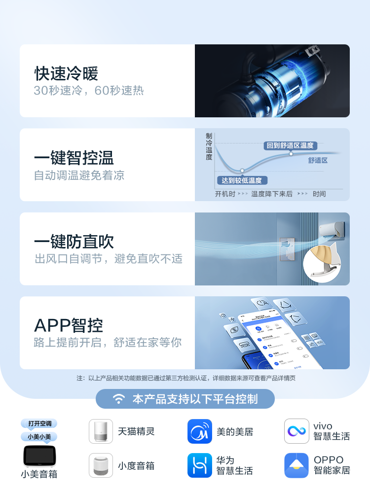 美的空调挂机一级变频酷金Ⅱ代大1匹1.5酷省电家用壁挂式官方旗舰 - 图2