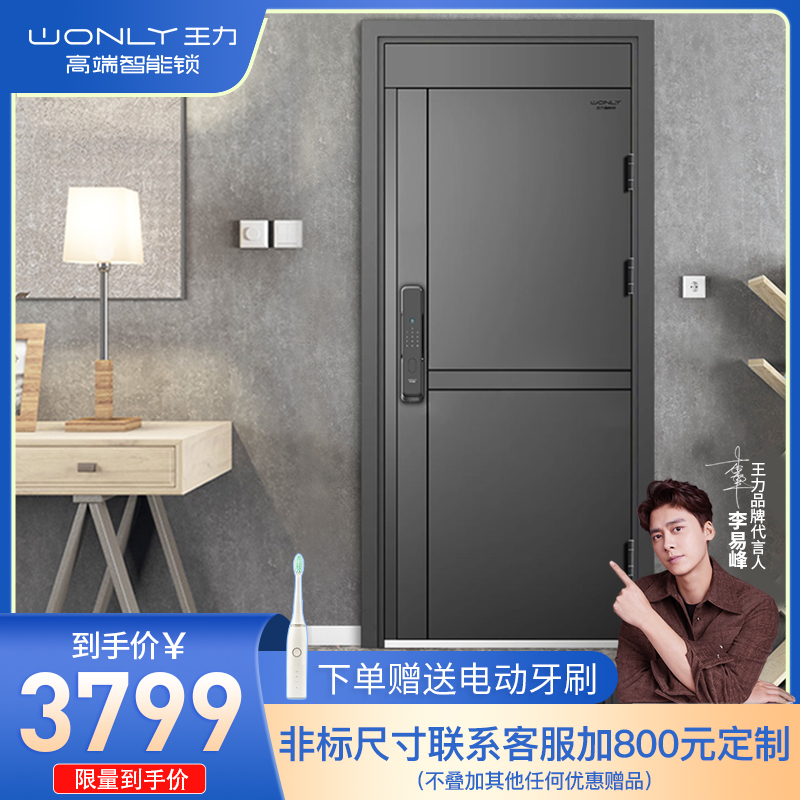 WL王力甲级安全防盗门智能门锁进户大门房门安全门CL81 标准尺寸