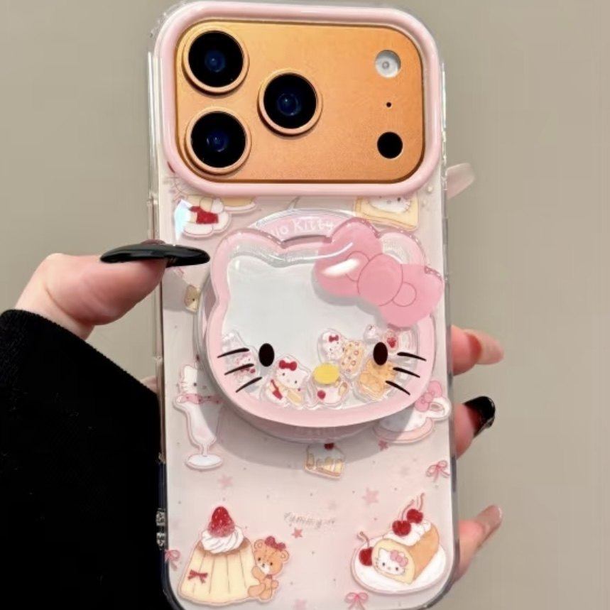 粉蝴蝶结KT摇摇乐磁吸支架适用MagSafe手机强力吸附桌面懒人支架,淘宝优惠券,粉丝福利购,淘宝优惠卷