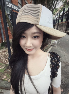 春夏网眼透气防晒闪钻棒球帽女