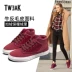 Tweak Twick mùa thu và mùa đông giày nam và nữ cộng với giày lót sang trọng đôi giày thể thao giản dị giày da cao cấp thật - Giay cao giày nam cổ lửng da bò Giay cao