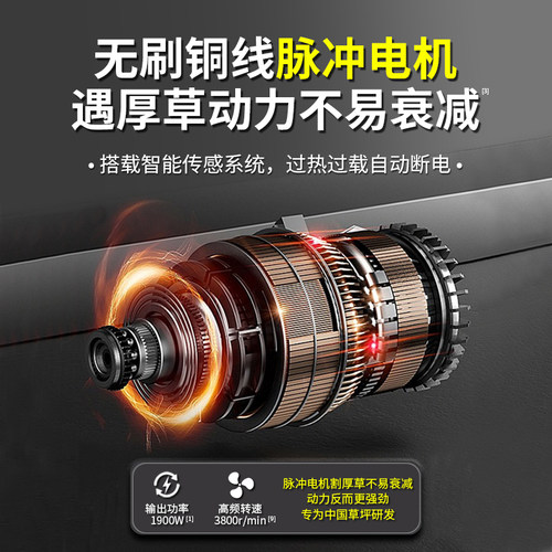 锂电电动割草机家用小型除草机托马斯打草机大功率手推草坪修剪机 - 图1