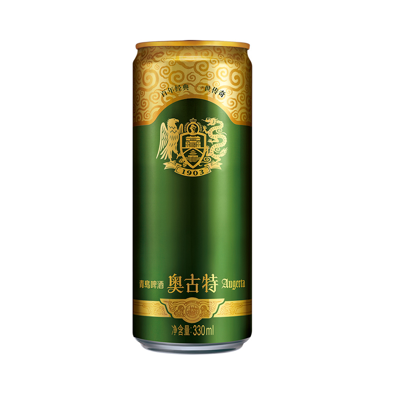 青岛啤酒奥古特12度330ml*6听精酿黄啤酒整箱官方正品直营直发 - 图3