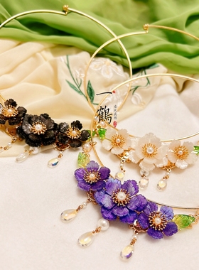 原创夏日花朵汉服仙气项圈日常款