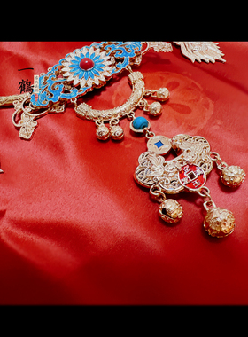 原创明制凤羽聚福锁璎珞汉服项圈