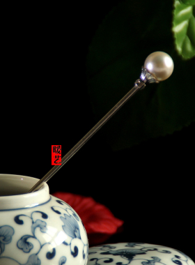 原创珍珠加长古代步摇发簪头饰
