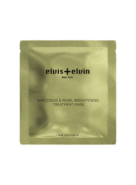 elvis+elvin 水仙亮白面膜 Narcissus & Pearl Brightening 4片盒