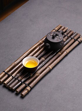 紫竹竹排纯手工隔热杯垫茶席