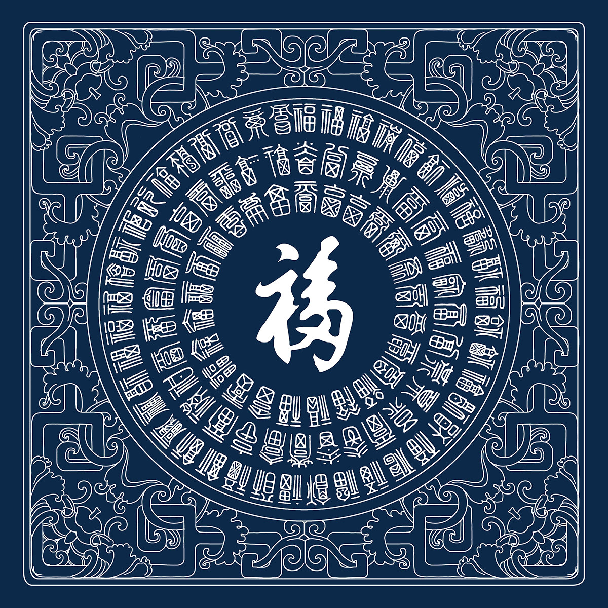 百福图唐卡描金手绘dry装饰画静心减压唐卡描金涂色手绘填色唐卡