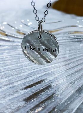 情侣9999纯银定制刻字雕刻银牌