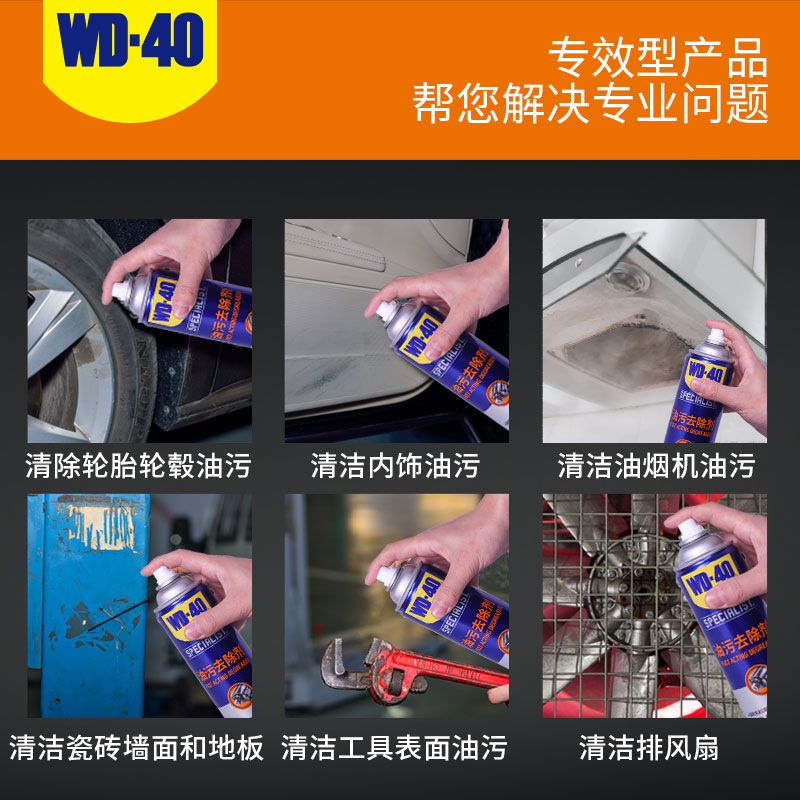 WD-40快速油污去除剂强力去除油脂灰尘水性泡沫清洁剂WD40 - 图2