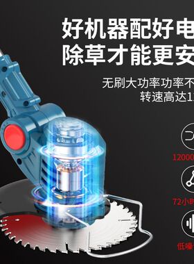 电动割草机小型家用除草机锂电充电大功率打草机神器