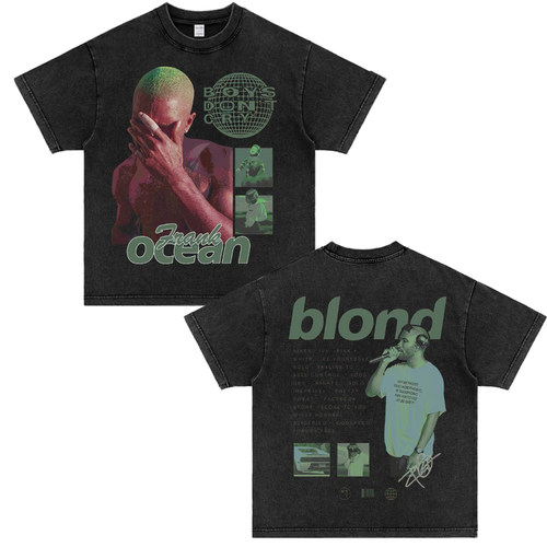 Frank Ocean Blond Blonde tee  Orange 法海弗兰克短袖美式复古 - 图2