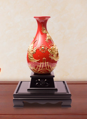 玉壶春新中式风漆线雕结婚礼品