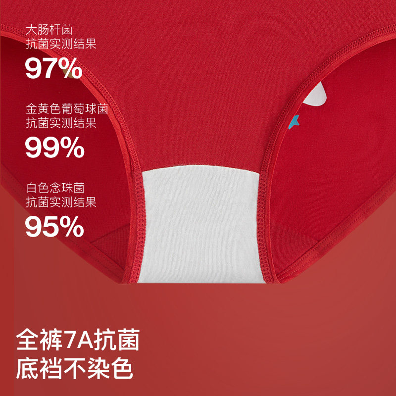 ubras旗下likeuu儿童纯棉内裤男女童礼盒新款红色本命年学生礼物,淘宝优惠券,粉丝福利购,淘宝优惠卷