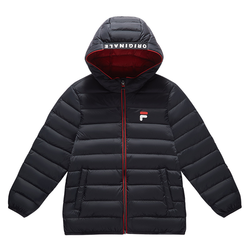 FILA斐乐儿童轻薄羽绒服2025秋季新款连帽外套男女童宝宝保暖冬装 - 图3