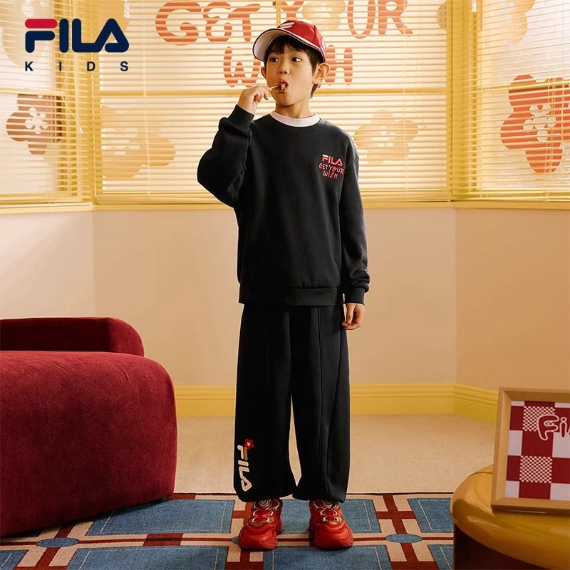 FILA斐乐童装儿童卫衣2025秋季新款男女大小童套头上衣时尚亲子装,淘宝优惠券,粉丝福利购,淘宝优惠卷
