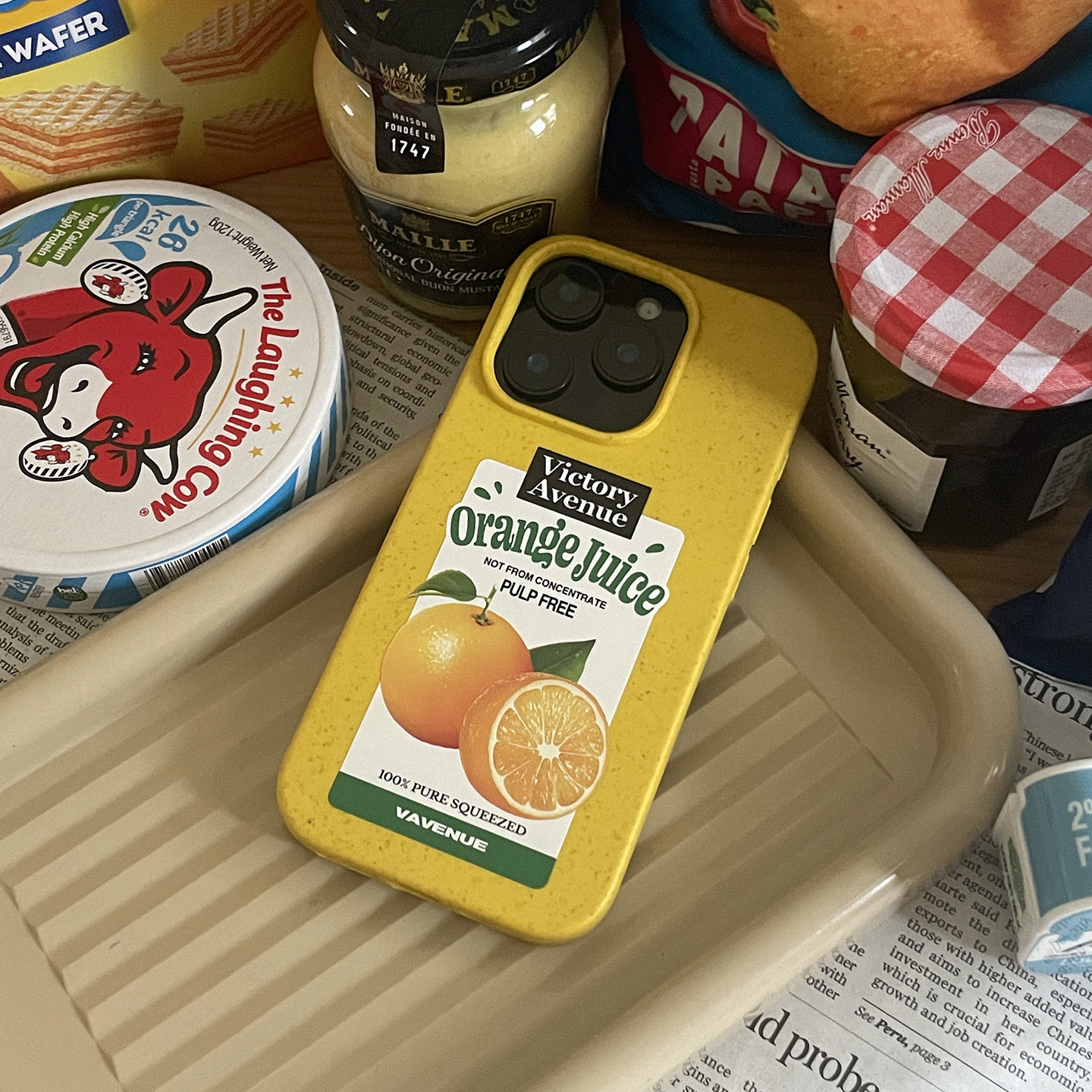 胜利大道美式橙汁黄色可降解手机壳适用iPhone16 17Promax苹果15,淘宝优惠券,粉丝福利购,淘宝优惠卷