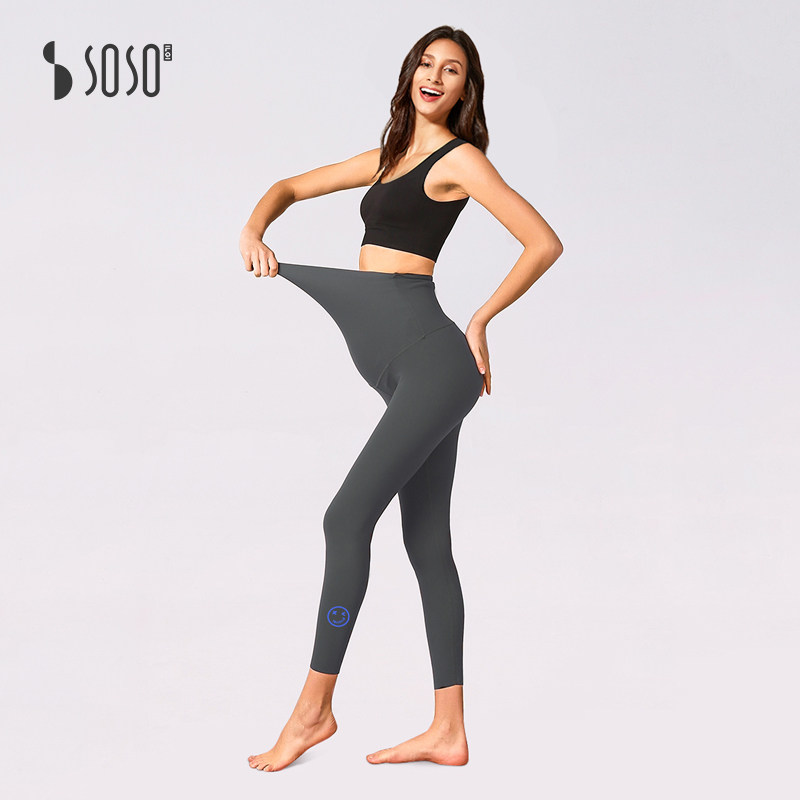 sosoilgi孕妇高腰托腹瑜伽裤秋冬 sosoilgi孕妇打底裤