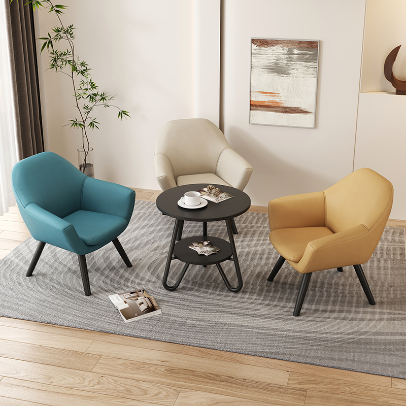 阳台桌椅三件套组合休闲区布置小沙发套装轻奢网红一桌两椅子茶几 - 图2