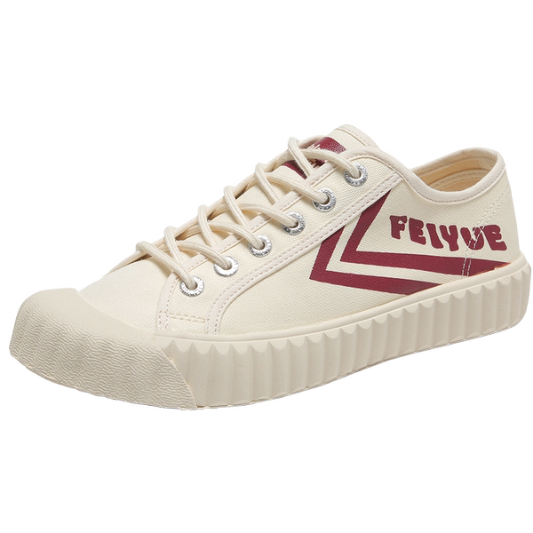 feiyue/飞跃帆布鞋女2021春夏休闲学生百搭日系小白鞋ins潮饼干鞋 - 图0