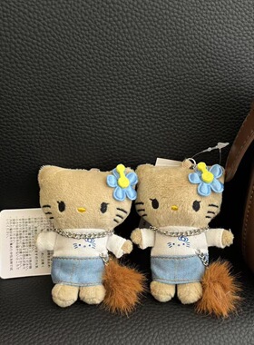 夏日草帽天使kitty！日本Me联名系列！包包挂件毛绒玩偶包挂饰