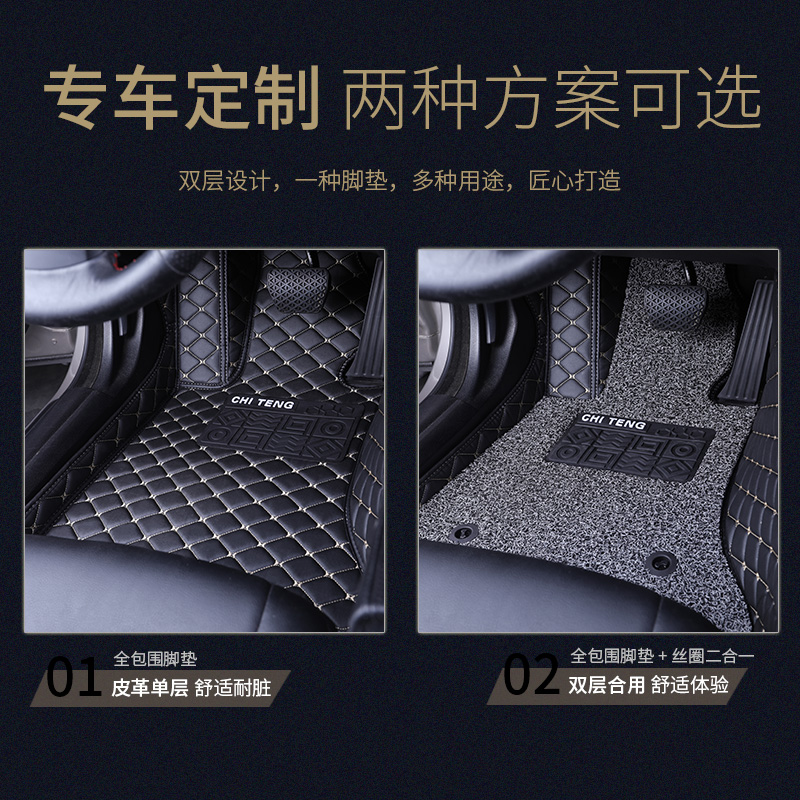 2019款宝马M5脚垫专用大全包围可拆卸双层汽车脚垫丝圈地毯改装饰 - 图1