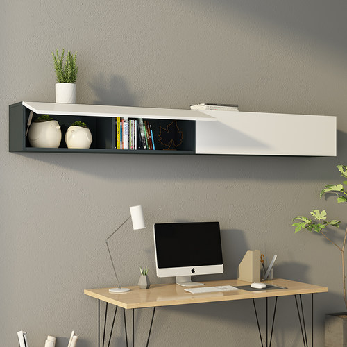 厨房实木吊柜挂墙式墙壁柜顶柜卫生间客厅墙上储物收纳置物阳台柜 - 图0