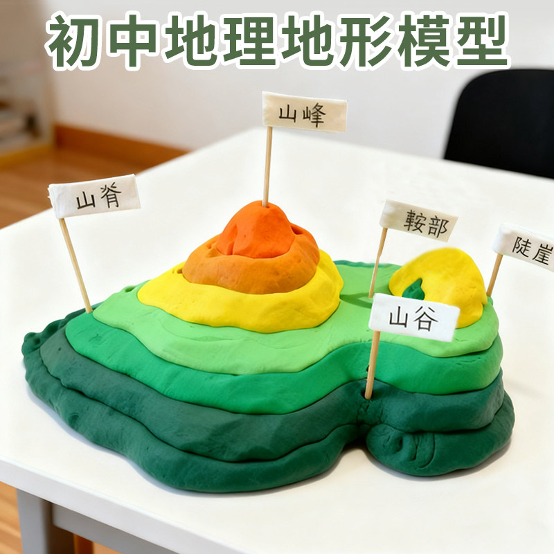 等高线地形模型中国地形图手工制作材料包等高线地形图制作材料,淘宝优惠券,粉丝福利购,淘宝优惠卷