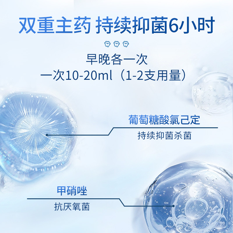 2盒复方氯己定含漱液杀菌消炎口臭牙周炎口腔溃疡专用医OTC漱口水