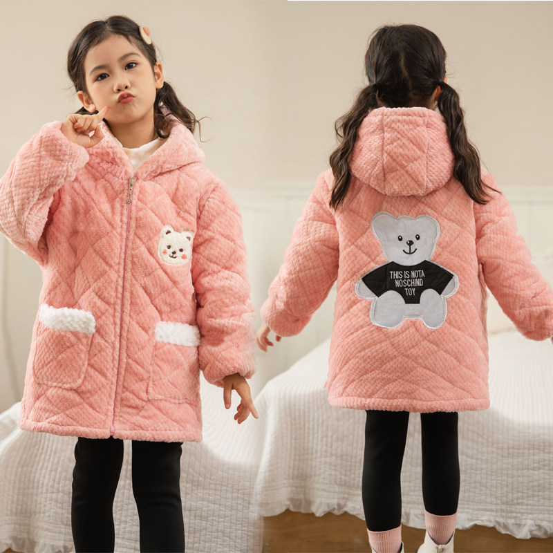 加绒加厚罩衣可外穿男女童保暖3岁以上大码时尚韩版宝宝棉衣外套,淘宝优惠券,粉丝福利购,淘宝优惠卷