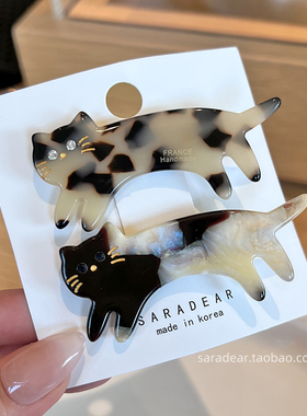 法式百搭小猫发夹刘海夹