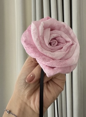 草木风粉色花朵颈链锁骨链丝带150cm腰链绑包手腕装饰项链韩版潮