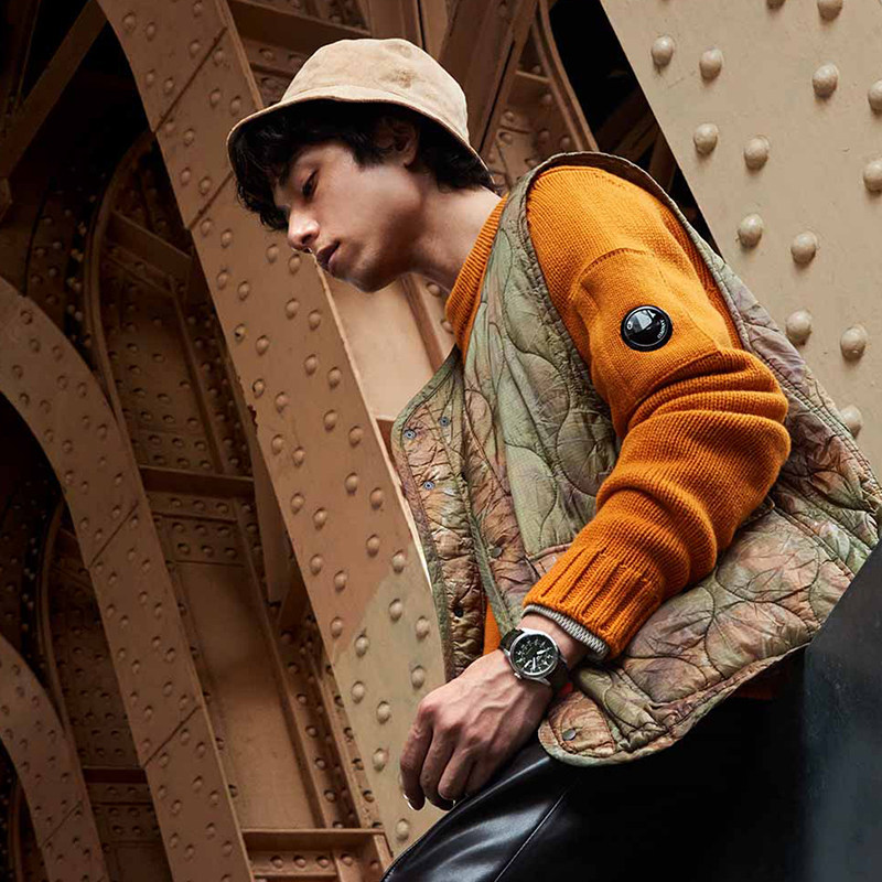 SEIKO精工5号情侣表腕酷街头尼龙表带黑色机械男女士表SRPH33K1