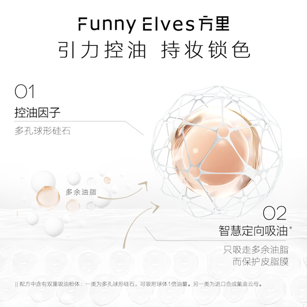 Funnyelves方里柔焦蜜粉饼控油定妆干湿感光粉饼持久遮瑕毛孔散粉-图3