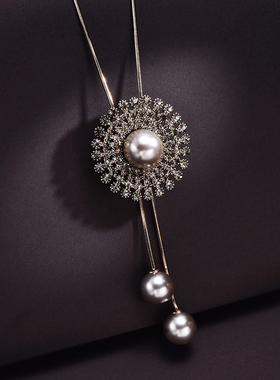 时尚个性风大气仿珍珠挂件毛衣链