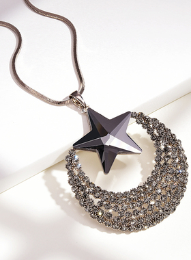 长款百搭高端大气风挂件毛衣链