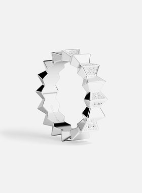 APM Monaco银白色Up and Down戒指手饰波浪设计感百搭生日礼物