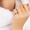 APM Moss Password Ring Couple Personality Pair Ring Silver