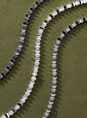 APM Monaco深灰Up and Down手链黑色撞色时尚波浪手饰生日礼物