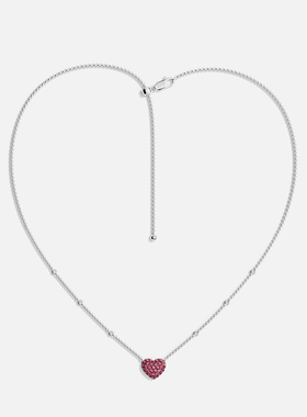 [杨紫同款]APM Monaco紫红色爱心可调节项链密镶心形精致新年礼物