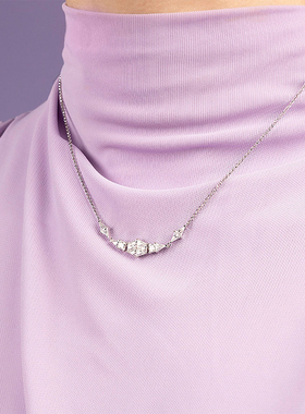 [春季新品]APM Monaco Art Deco可调节项链银白个性简约几何设计