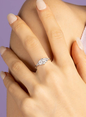 [杨紫同款]APM Monaco Art Deco戒指银白色几何设计感女手饰新品