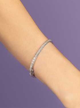 [杨紫同款]APM Monaco银白色Lumière密镶手链叠戴经典网球链新品