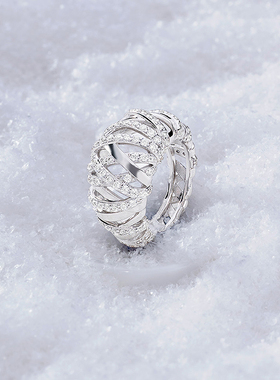 [杨紫同款]APM Monaco Enlacé戒指银白色密镶手饰送人生日礼物