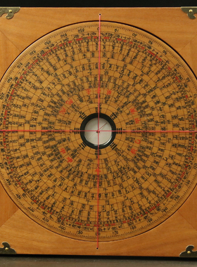 万安镇桃木罗盘实木手工高精度八寸三合盘初学者专业复古中式仿古