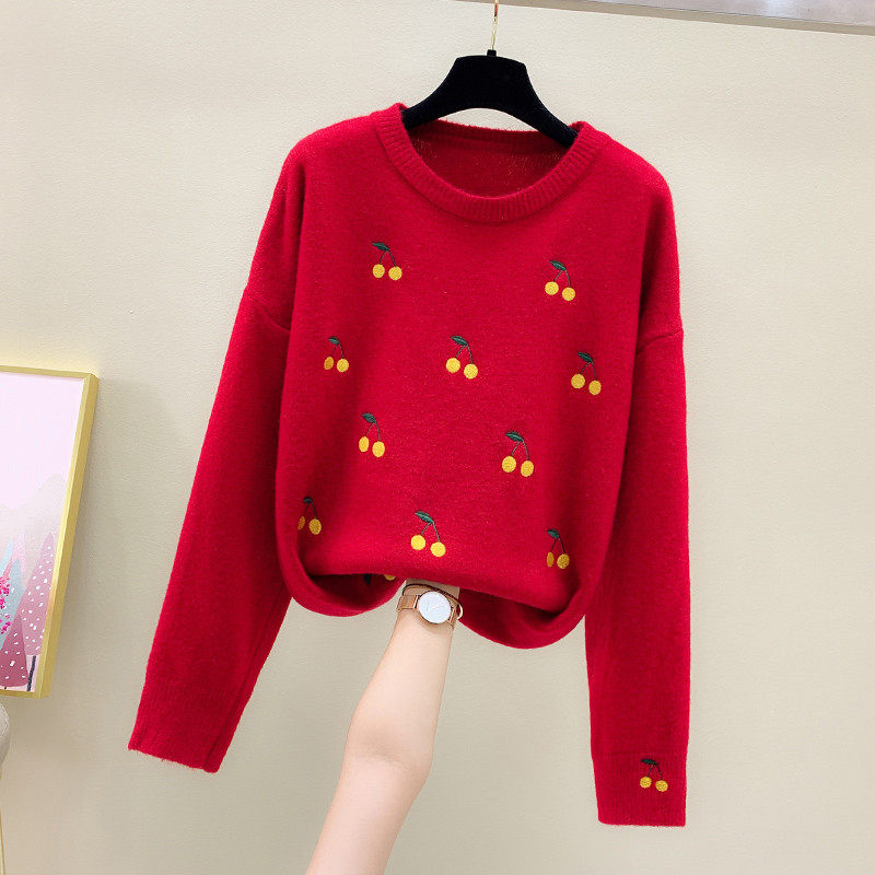 2020年新款韩版套头宽松日系毛衣 巨企毛针织衫